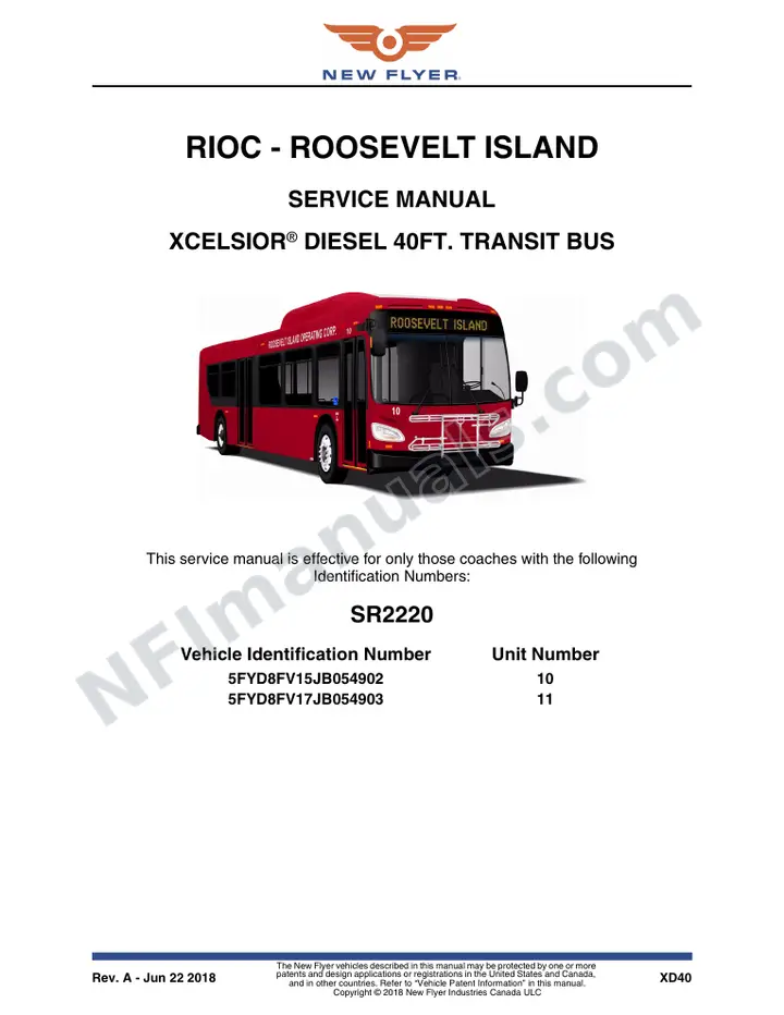 SR2220 Service Manual, RIOC - Roosevelt Island first-page preview