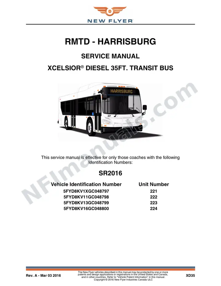 SR2016 Service Manual, RMTD - Harrisburg first-page preview