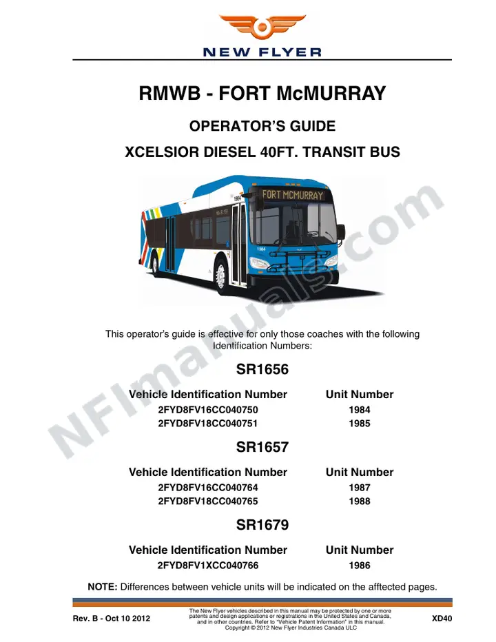 SR1656_1657_1679 Operator's Guide, RMWB - Fort McMurray first-page preview