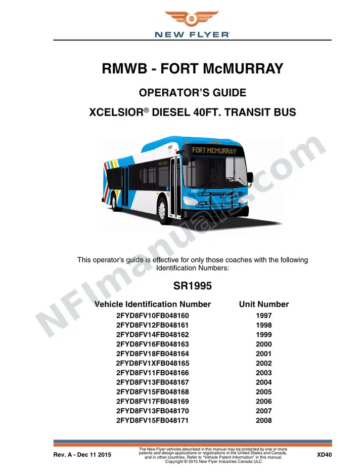 SR1995 Operator's Guide, RMWB - Fort McMurray first-page preview
