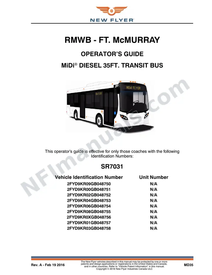 SR7031 Operator's Guide, RMWB - Ft. McMurray first-page preview
