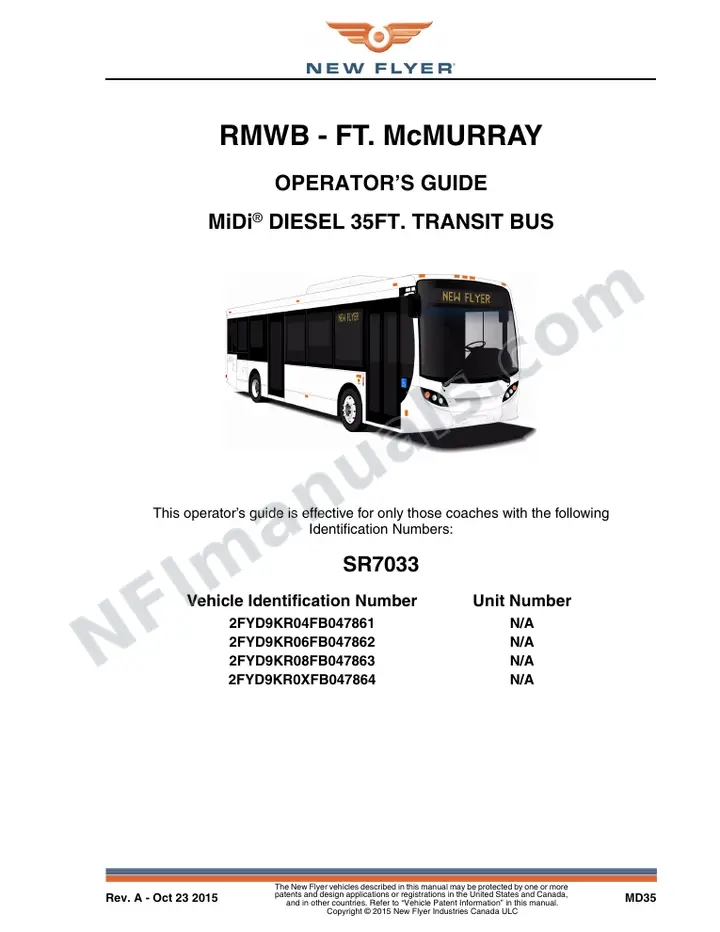 SR7033 Operator's Guide, RMWB - Ft. McMurray first-page preview