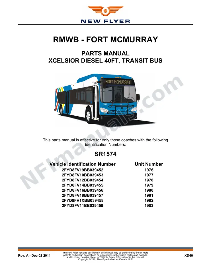SR1574 Parts Manual, RMWB - Fort McMurray first-page preview