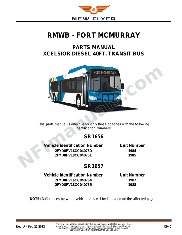 SR1656_1657 Parts Manual, RMWB - Fort McMurray first-page preview