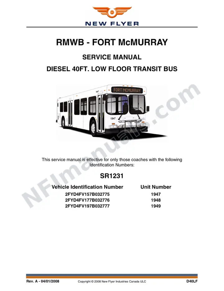 SR1231 Service Manual, RMWB - Fort McMurray first-page preview