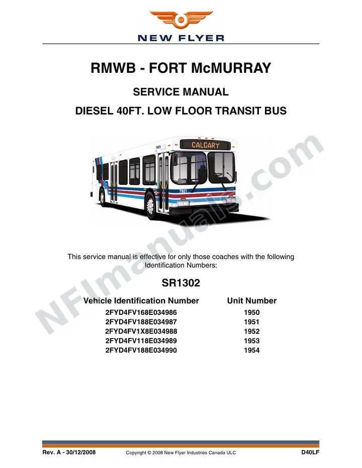 SR1302 Service Manual, RMWB - Fort McMurray first-page preview