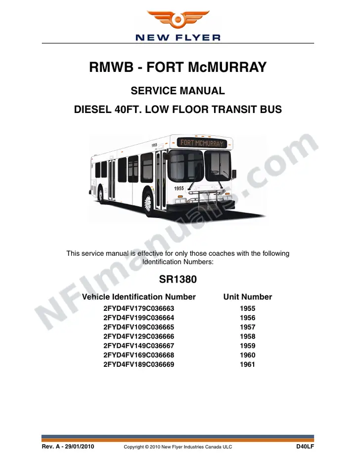 SR1380 Service Manual, RMWB - Fort McMurrary first-page preview