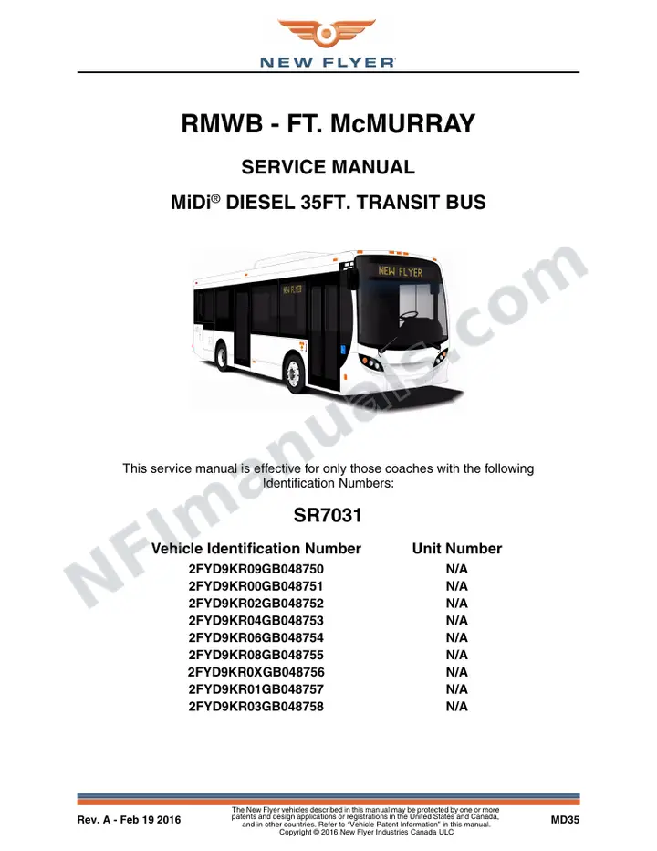 SR7031 Service Manual, RMWB - Fort McMurray first-page preview