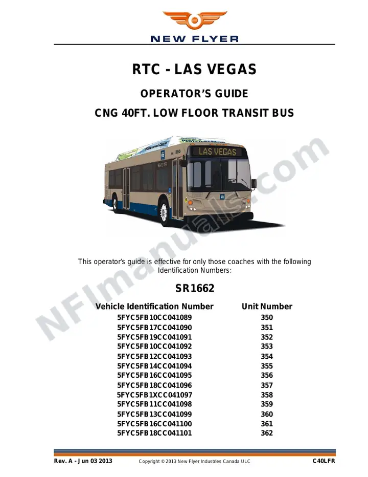 SR1662_1663 Operator's Guide, RTC - Las Vegas first-page preview