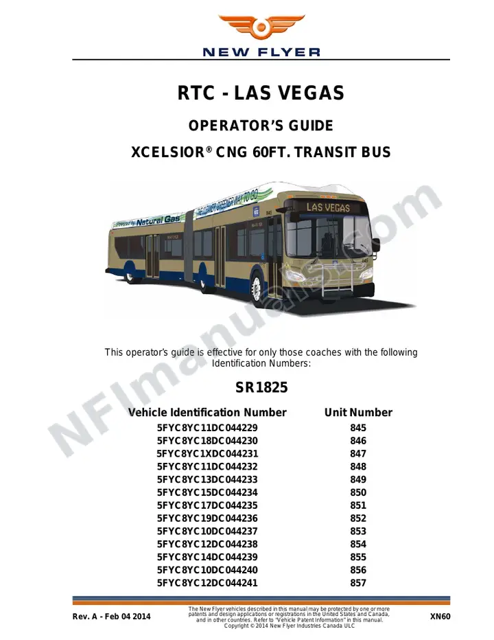 SR1825 Operator's Guide, RTC - Las Vegas first-page preview