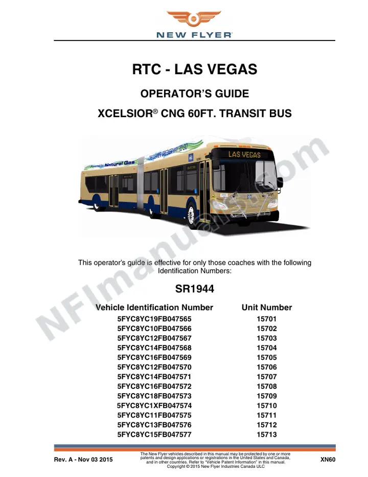 SR1944 Operator's Guide, RTC - Las Vegas first-page preview