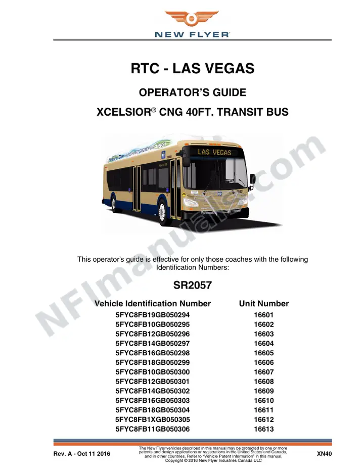 SR2057 Operator's Guide, RTC - Las Vegas first-page preview