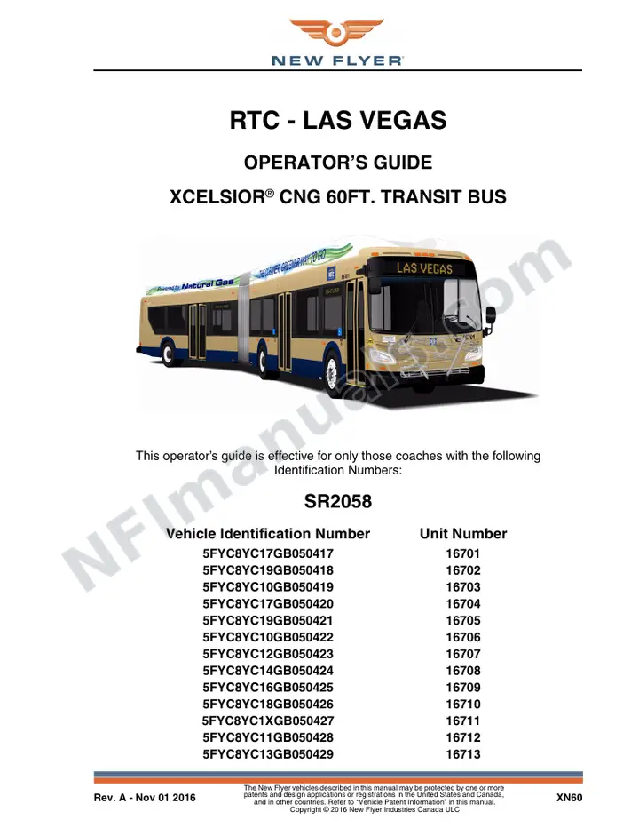 SR2058 Operator's Guide, RTC - Las Vegas first-page preview