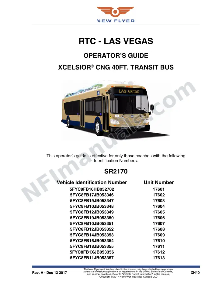 SR2170 Operator's Guide, RTC - Las Vegas first-page preview