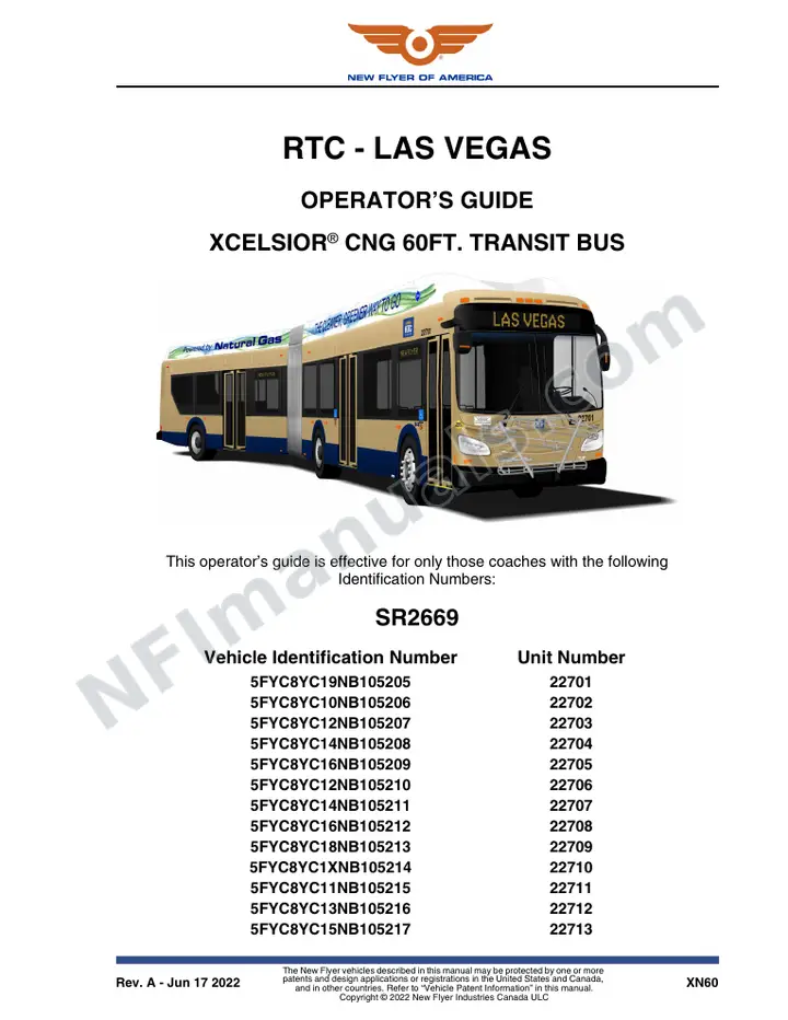 SR2669 Operator's Guide, RTC - Las Vegas first-page preview