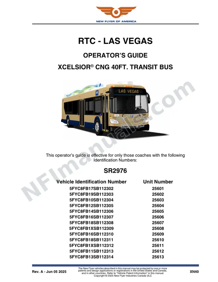 SR2976 Operator's Guide, RTC - Las Vegas first-page preview