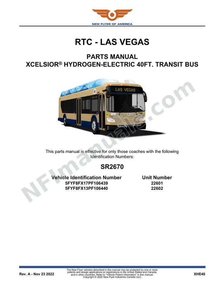SR2670 Parts Manual, RTC - Las Vegas first-page preview
