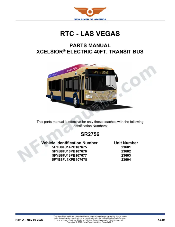 SR2756 Parts Manual, RTC - Las Vegas first-page preview