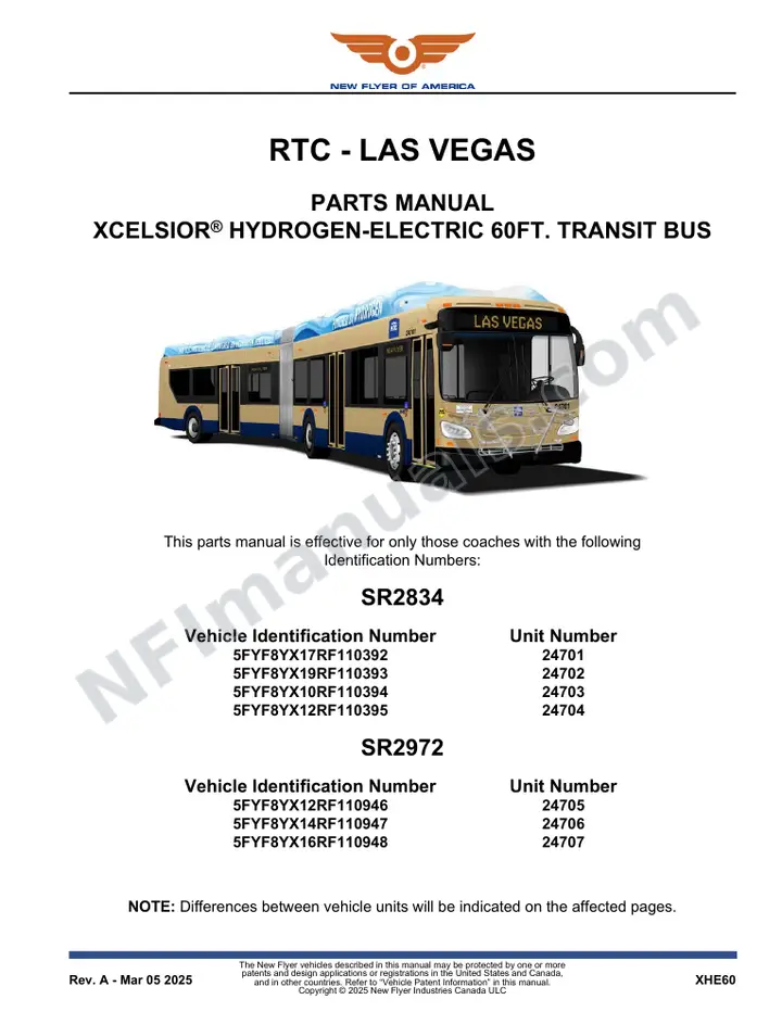 SR2834_2972 Parts Manual, RTC - Las Vegas first-page preview