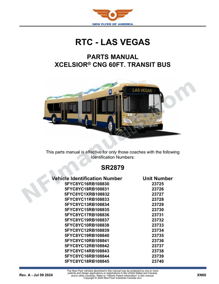SR2879 Parts Manual, RTC - Las Vegas first-page preview