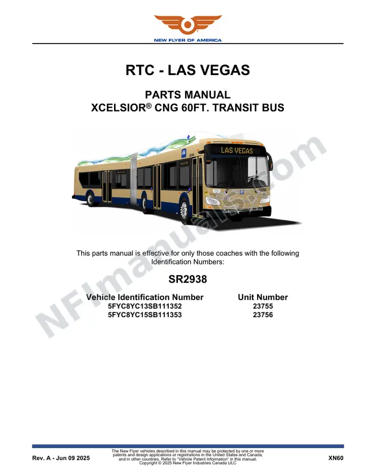 SR2938 Parts Manual, RTC - Las Vegas first-page preview
