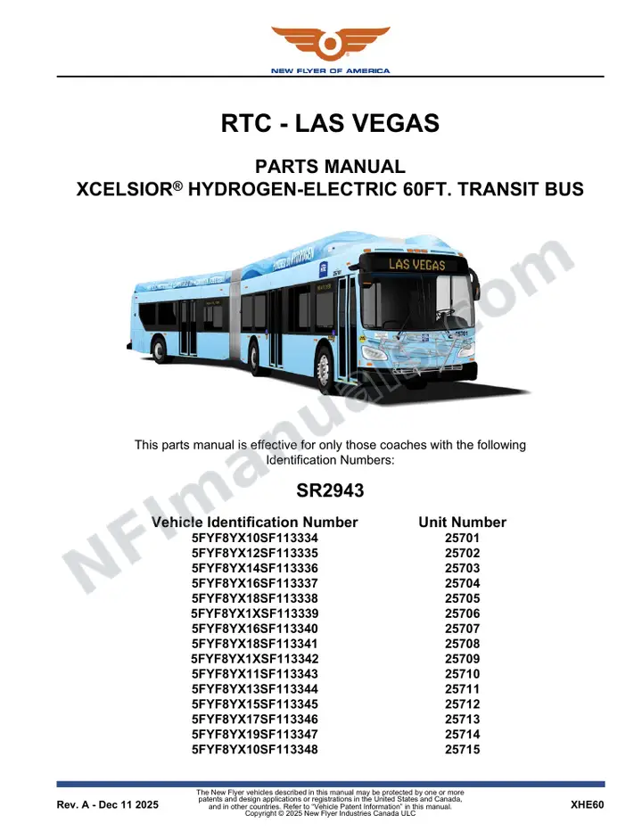 SR2943 Parts Manual, RTC - Las Vegas first-page preview