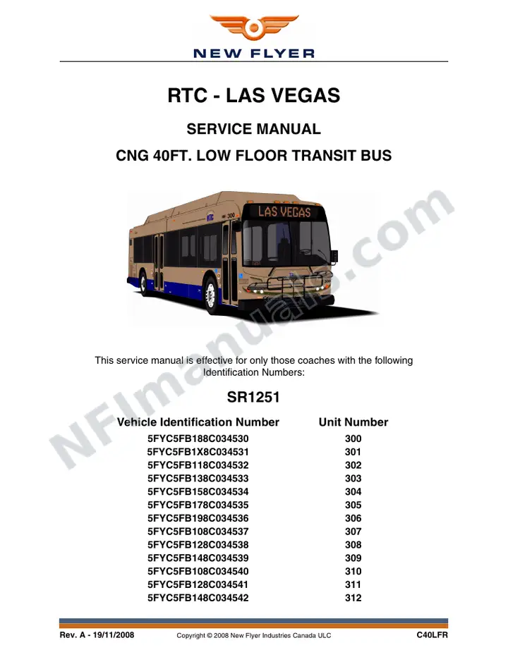 SR1251 Service Manual, RTC - Las Vegas first-page preview