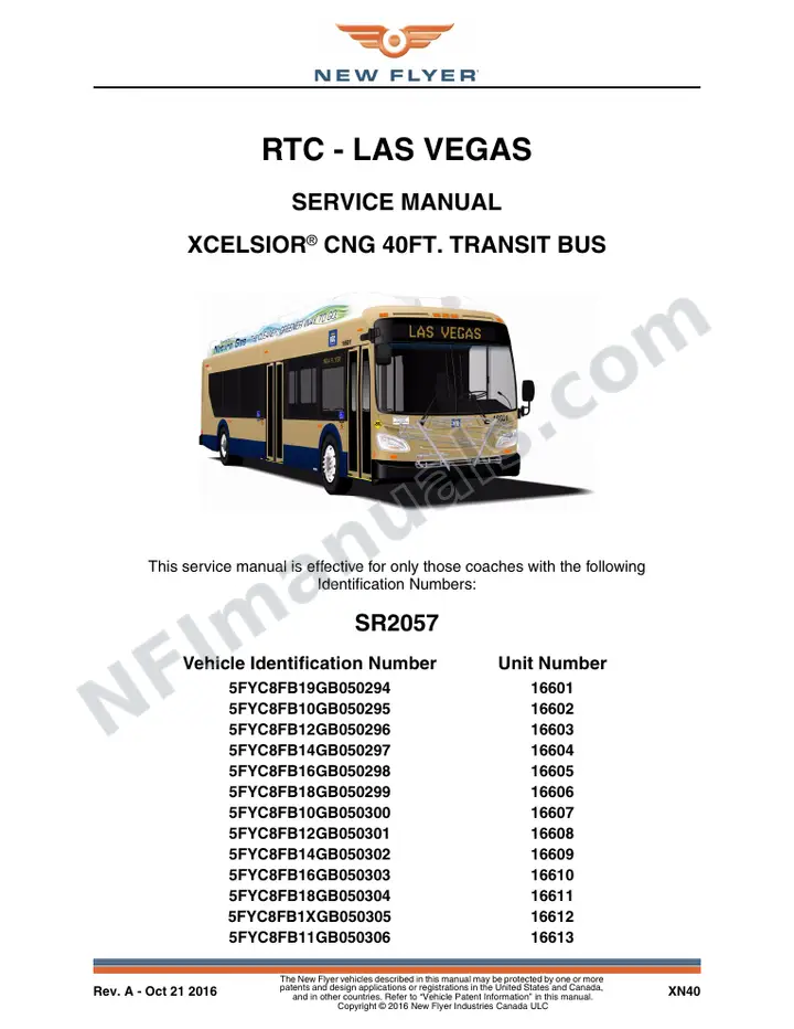 SR2057 Service Manual, RTC - Las Vegas first-page preview