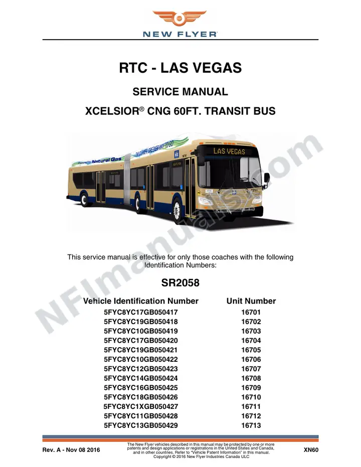 SR2058 Service Manual, RTC - Las Vegas first-page preview