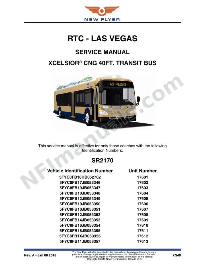 SR2170 Service Manual, RTC - Las Vegas first-page preview