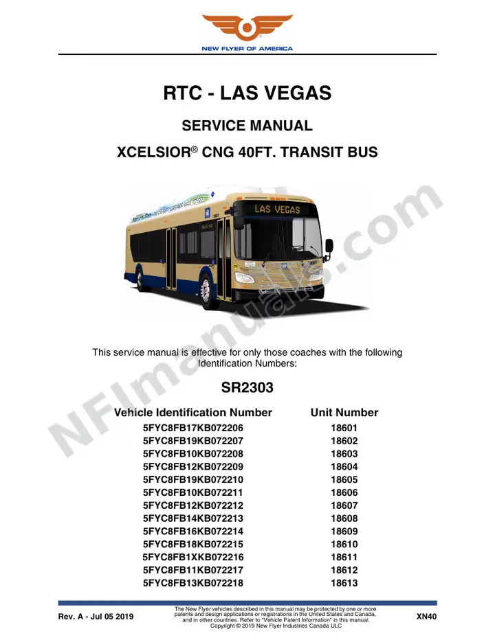 SR2303 Service Manual, RTC - Las Vegas first-page preview