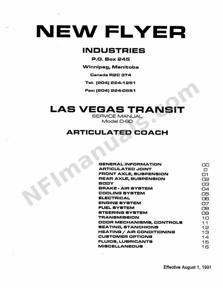 SR238 Service Manual, Las Vegas Transit first-page preview