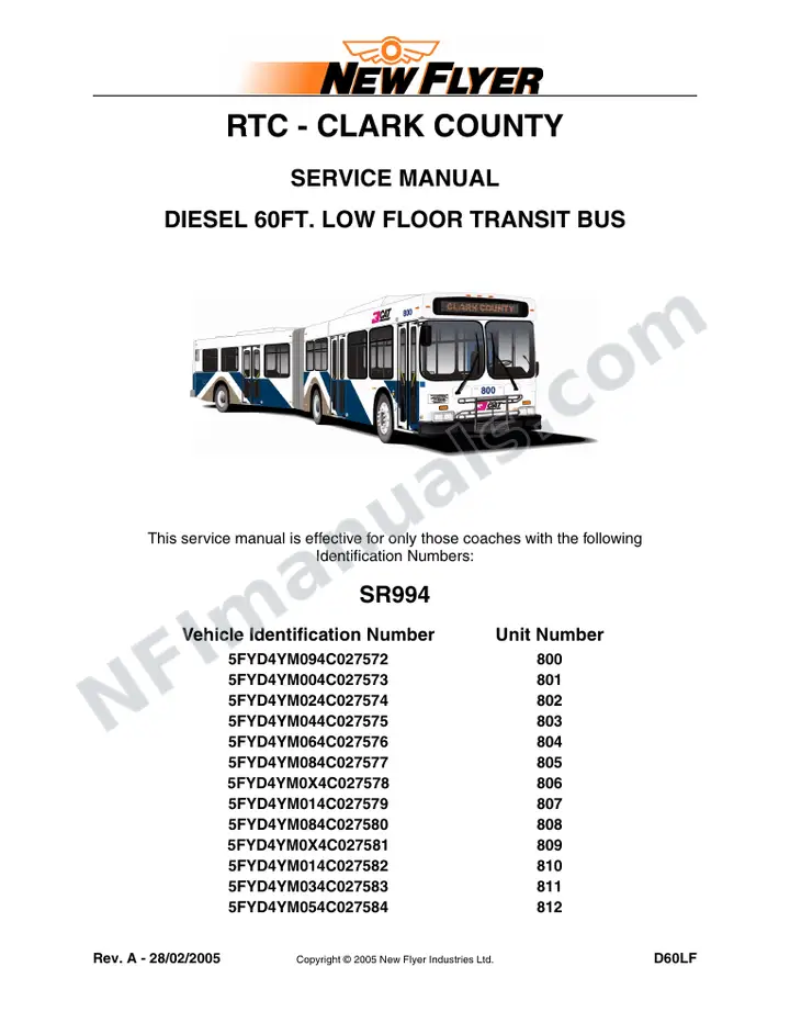 SR994 Service Manual, RTC - Clark County first-page preview