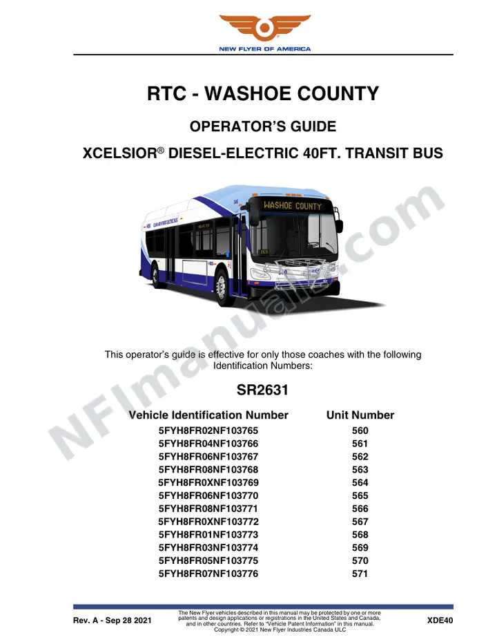 SR2631 Operator's Guide, RTC - Washoe County first-page preview