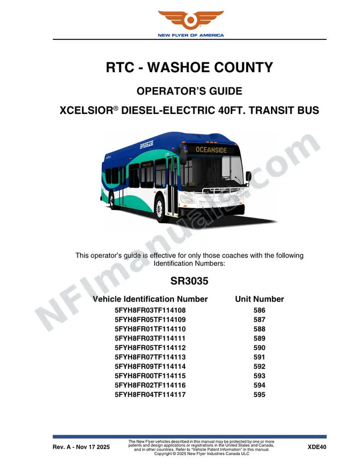 SR3035 Operator's Guide, RTC - Washoe County first-page preview