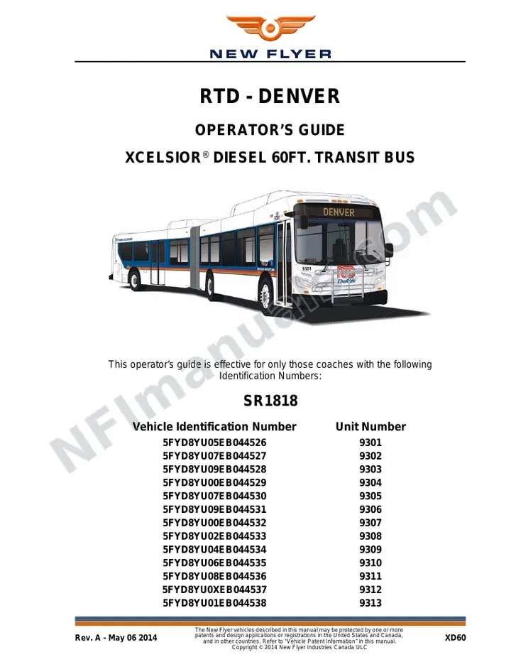 SR1818 Operator's Guide, RTD - Denver first-page preview