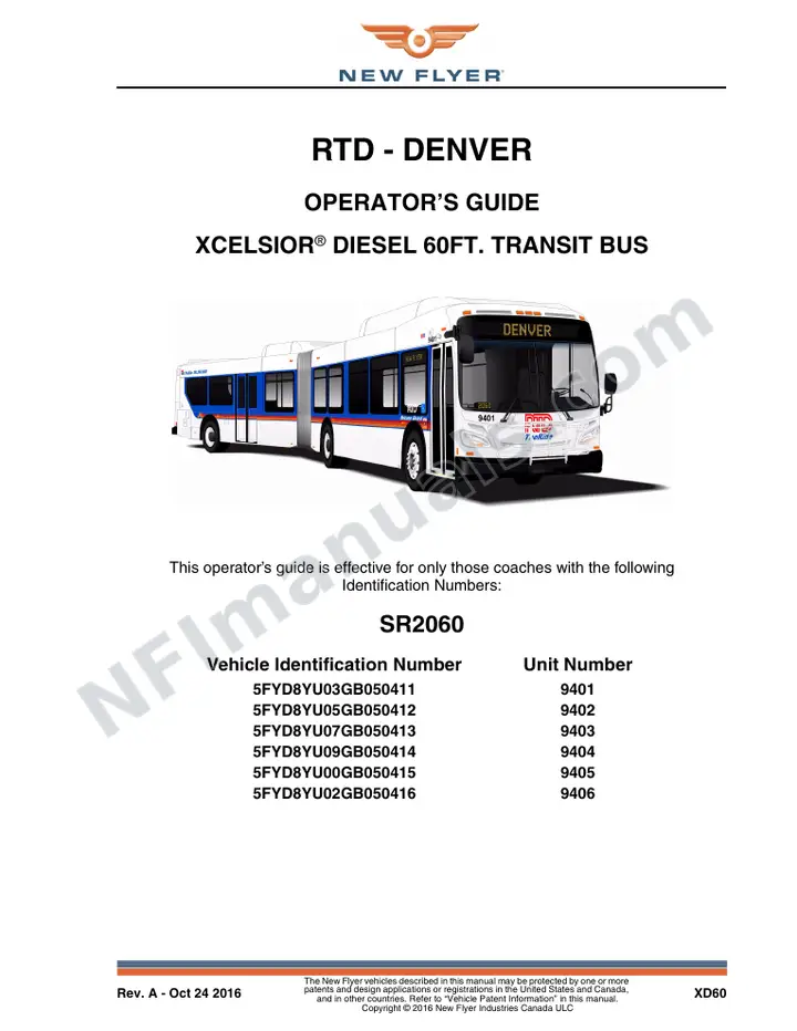 SR2060 Operator's Guide, RTD - Denver first-page preview