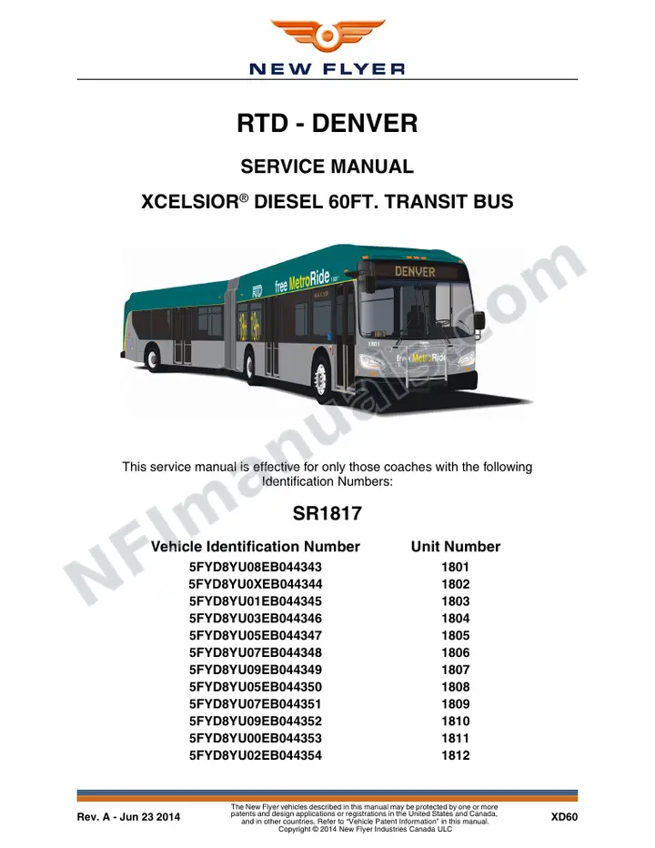SR1817 Service Manual, RTD - Denver first-page preview