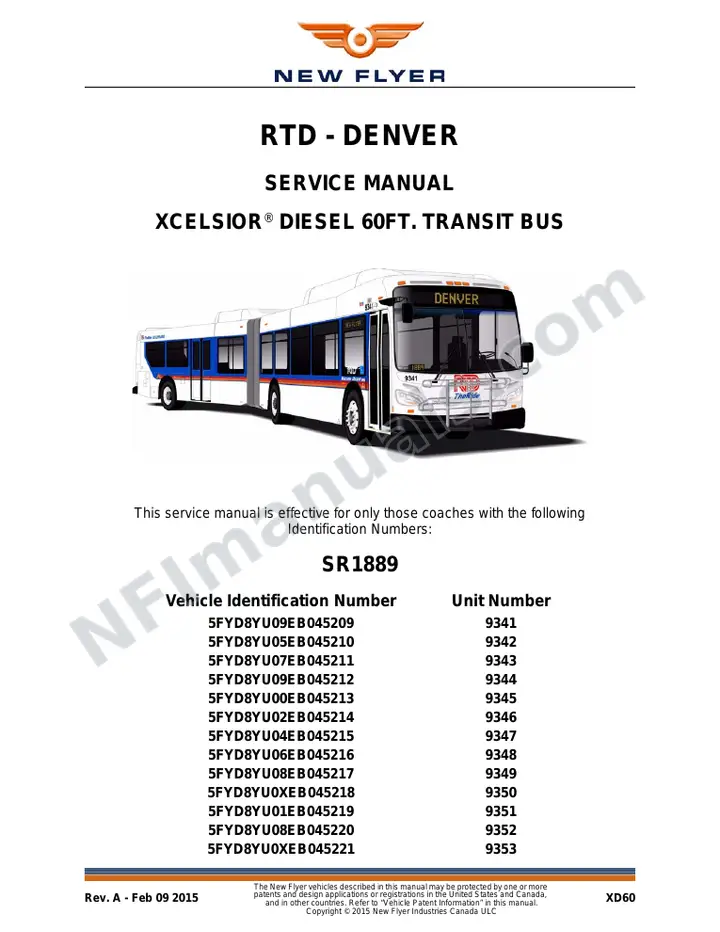 SR1889 Service Manual, RTD - Denver first-page preview