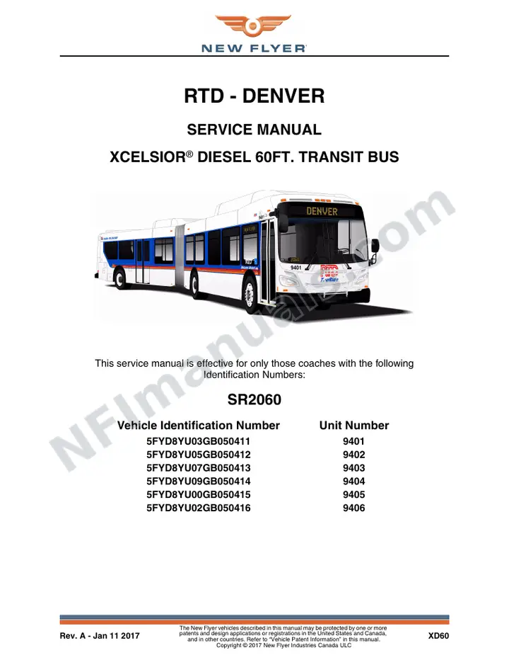 SR2060 Service Manual, RTD - Denver first-page preview