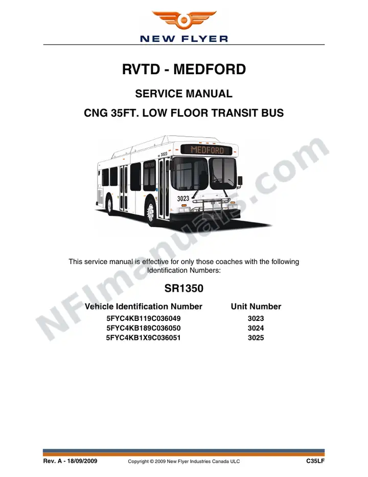 SR1350 Service Manual, RVTD - Medford first-page preview