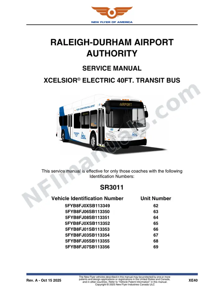 SR3011 Service Manual, Raleigh-Durham Airport Authority first-page preview
