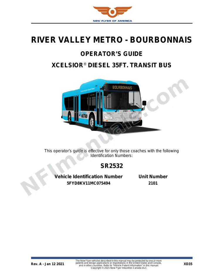 SR2532 Operator's Guide, River Valley Metro - Bourbonnais first-page preview