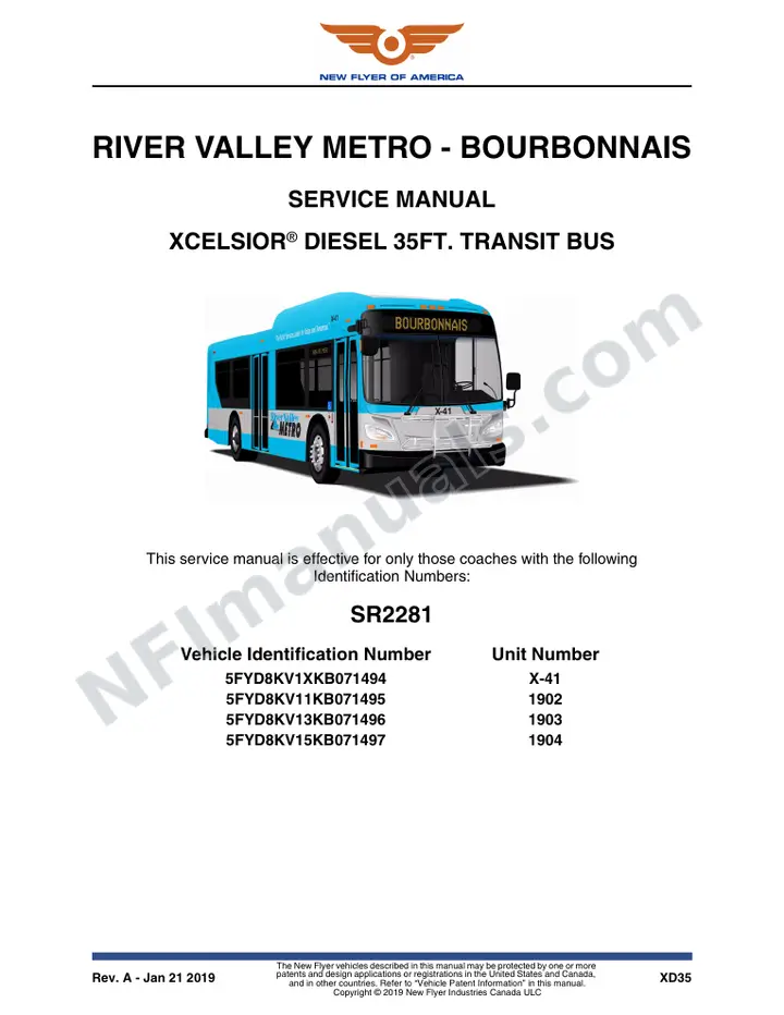 SR2281 Service Manual, River Valley Metro - Bourbonnais first-page preview