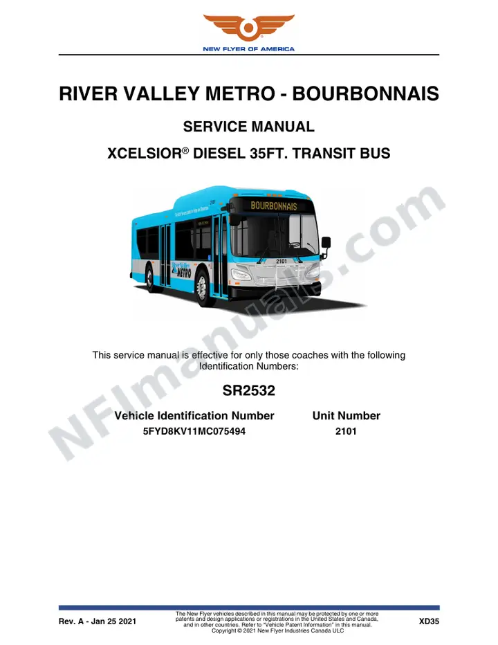 SR2532 Service Manual, River Valley Metro - Bourbonnais first-page preview