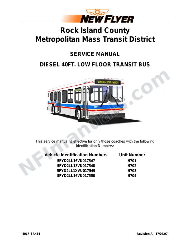 SR464 Service Manual, Rock Island first-page preview