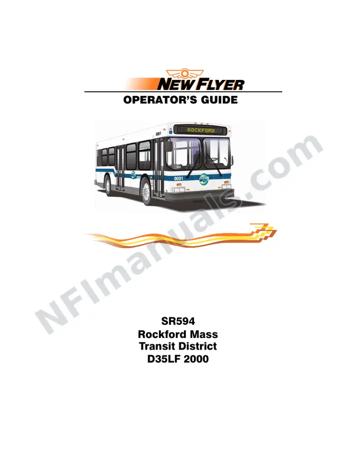 New Flyer D35LF Manual Package - Rockford Mass Transit District included manual preview