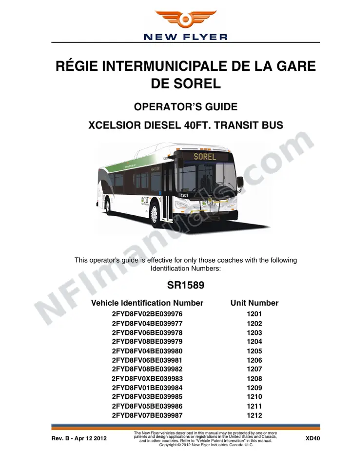 SR1589_1629 Operator's Guide, Sorel first-page preview