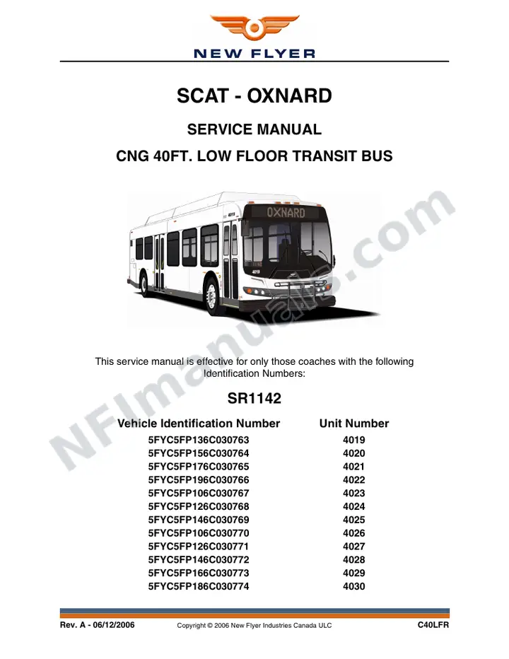 SR1142 Service Manual, SCAT - Oxnard first-page preview