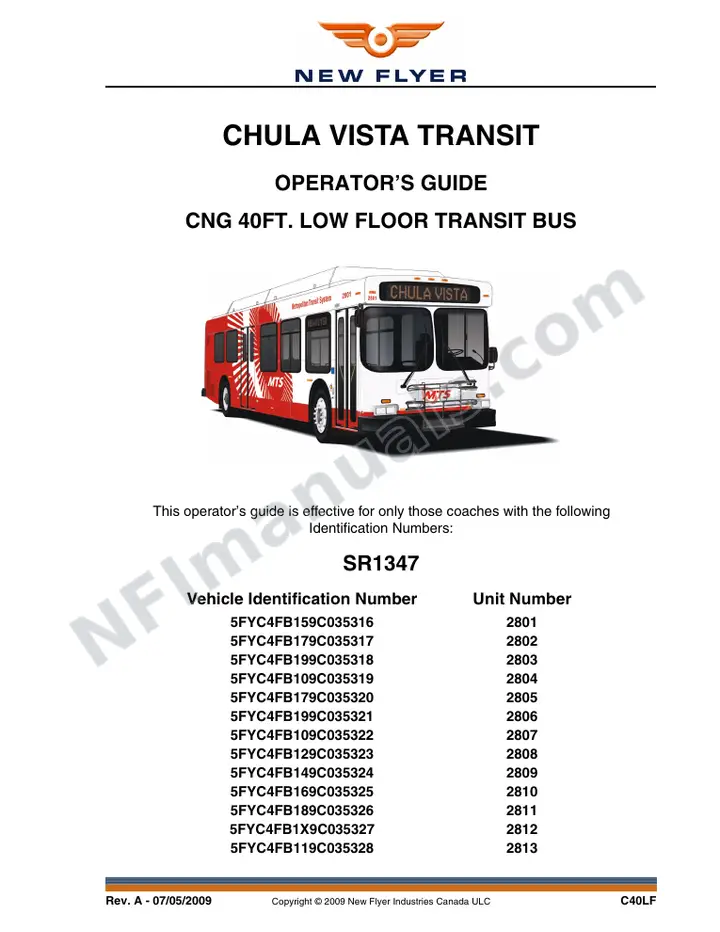 SR1347 Operator's Guide, Chula Vista Transit first-page preview